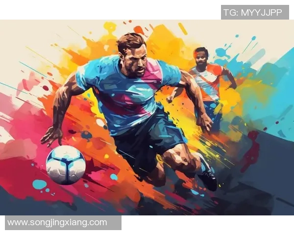 足球明星的卡通形象与背景故事完美结合的创意插画展示